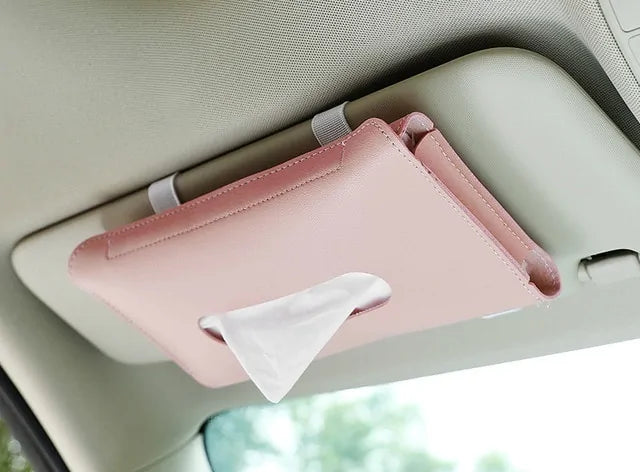 Soporte para caja de pañuelos para parasol de coche: accesorio para coche BMW