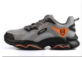 Zapatos de seguridad para trabajo al aire libre con punta de acero para hombre