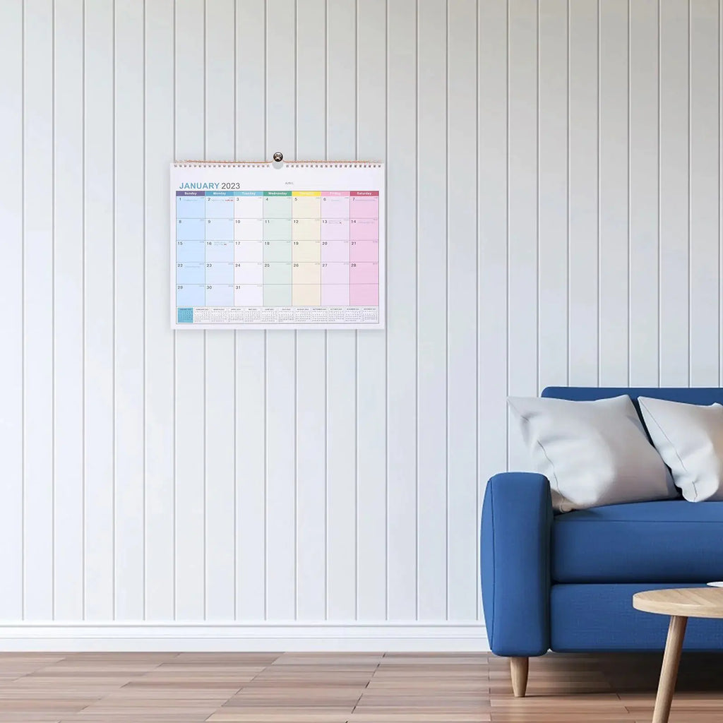Calendario mensual colgante para colgar en la pared, para citas, para el hogar y vacaciones