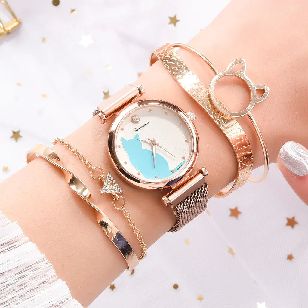 Conjunto de reloj de moda para mujer