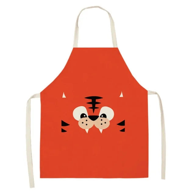 Delantal impermeable con estampado de animales de dibujos animados
