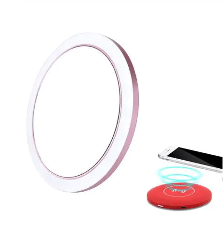 Mini espejo de maquillaje LED portátil