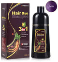 Champú para teñir el cabello de forma natural 3 en 1: cubre las canas de forma rápida y sencilla, limpia y nutre