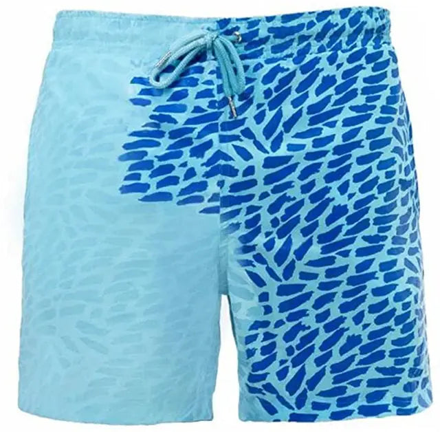 Pantalones cortos de playa para hombre con cambio de color mágico