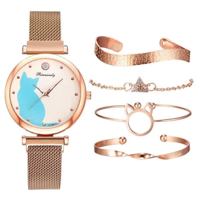 Conjunto de reloj de moda para mujer