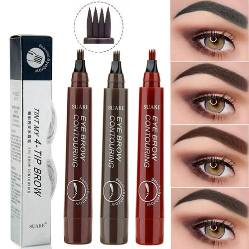 Maquillaje de cejas con lápiz de 4 tenedores