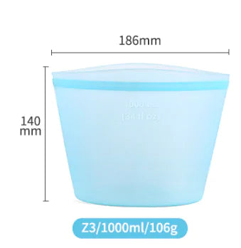 Bolsas de almacenamiento reutilizables de silicona PEVA para alimentos frescos
