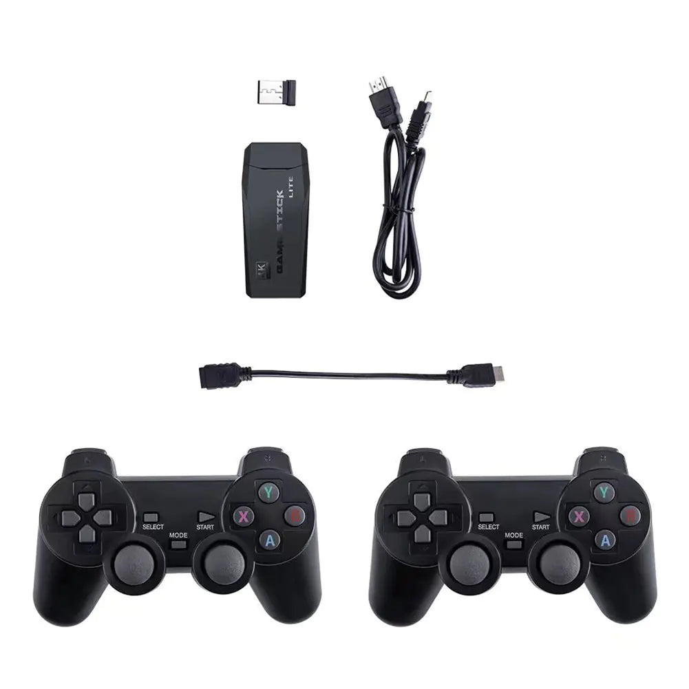 Consola de videojuegos Ewwke M8, 2,4 G, mando inalámbrico doble, 4K, 10 000 juegos, 64 GB, juegos retro