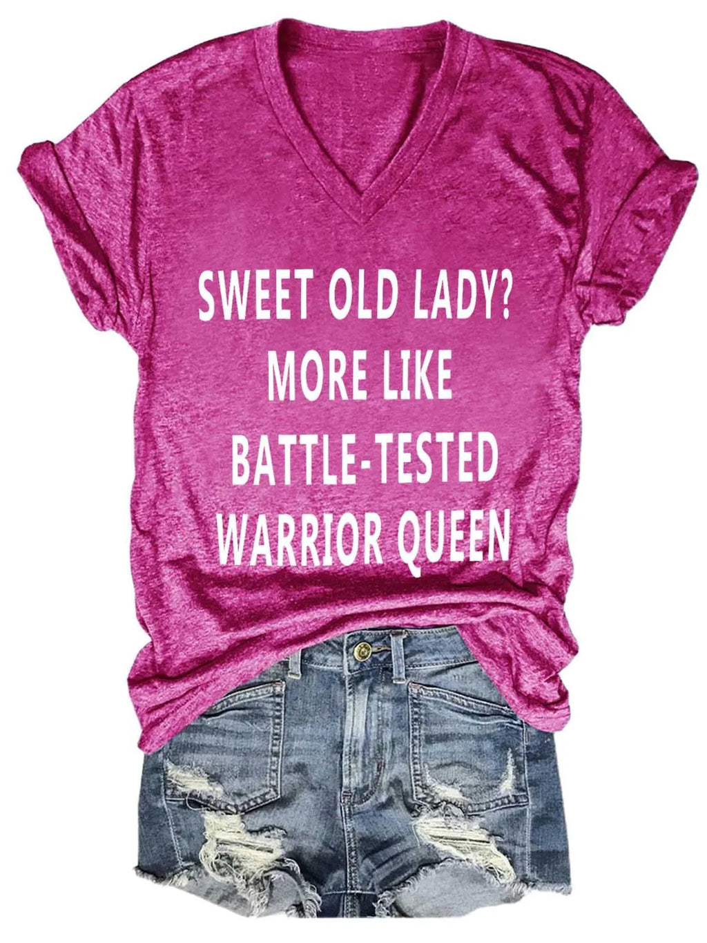 Camiseta con estampado "Sweet Old Lady" para mujer