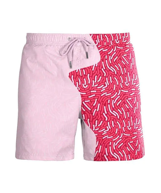 Pantalones cortos de playa para hombre con cambio de color mágico