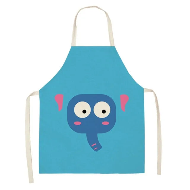 Delantal impermeable con estampado de animales de dibujos animados