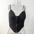 Top corto sexy de fiesta con tirantes finos