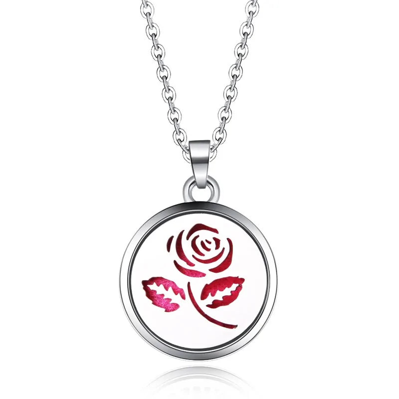Collar con colgante de aromaterapia y difusor de aceites esenciales