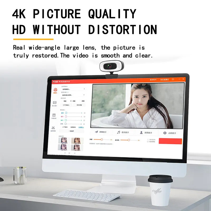 Mini cámara web HD 4K