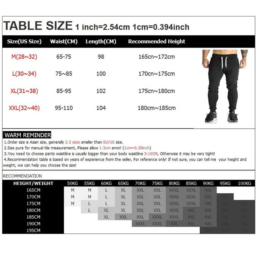 Pantalones deportivos para hombre