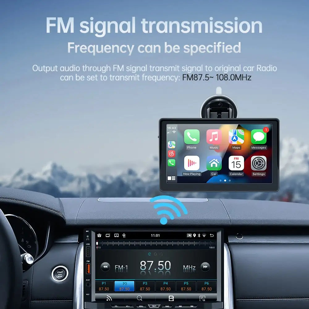 Reproductor multimedia para radio de coche con pantalla táctil