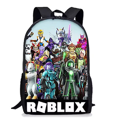 Mochila de Roblox con dibujos animados en 3D para niños