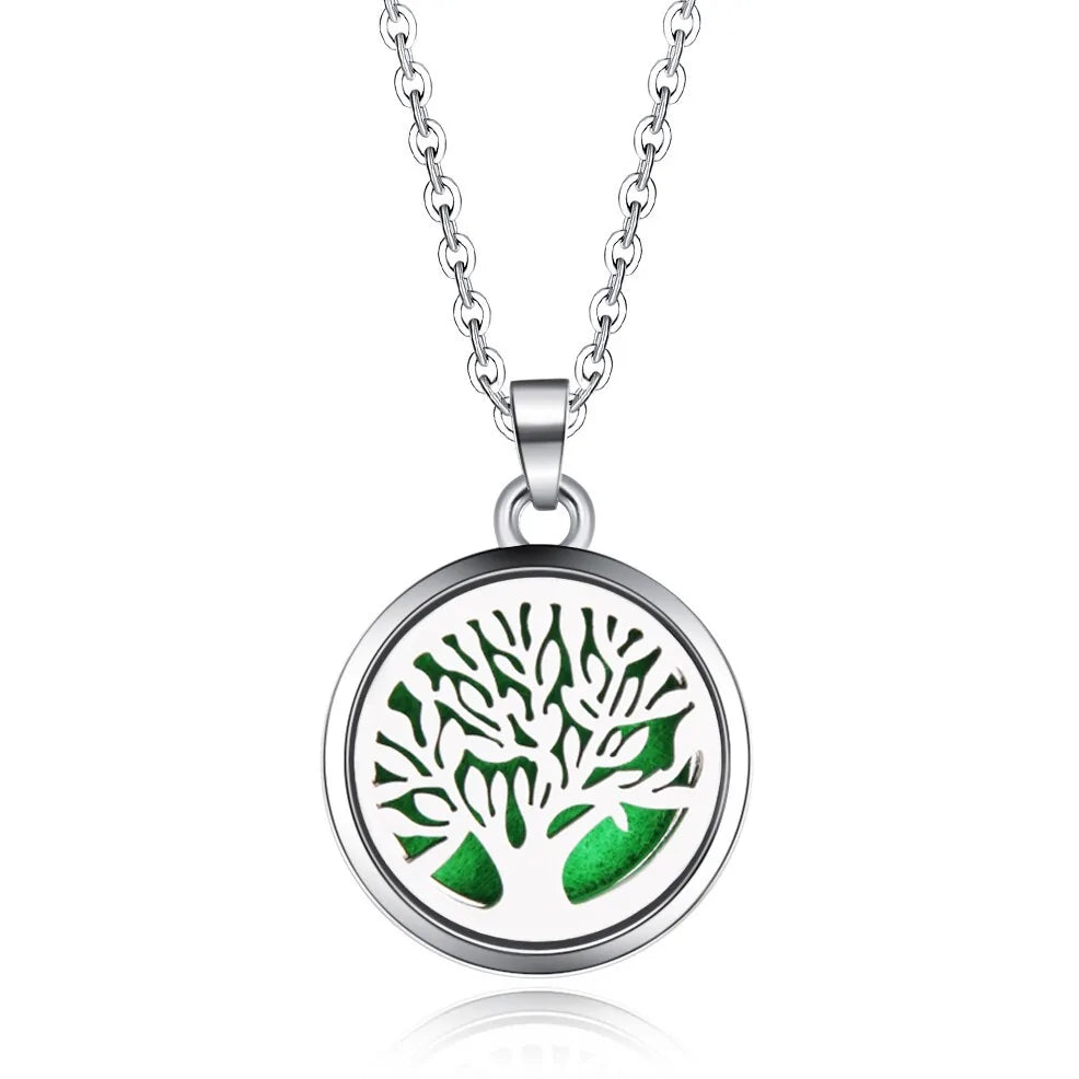 Collar con colgante de aromaterapia y difusor de aceites esenciales
