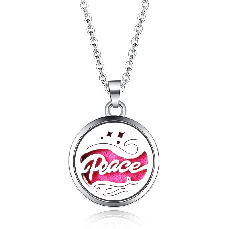 Collar con colgante de aromaterapia y difusor de aceites esenciales