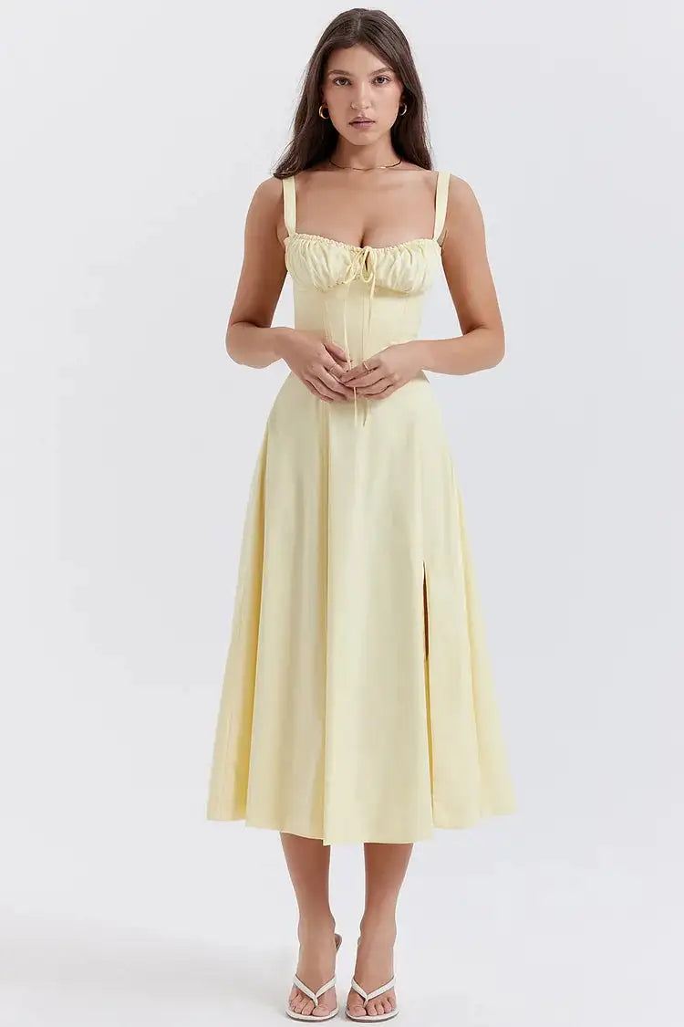 Vestidos plisados ​​vintage elegantes