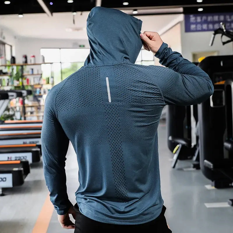 Chándal deportivo para hombre con capucha para correr