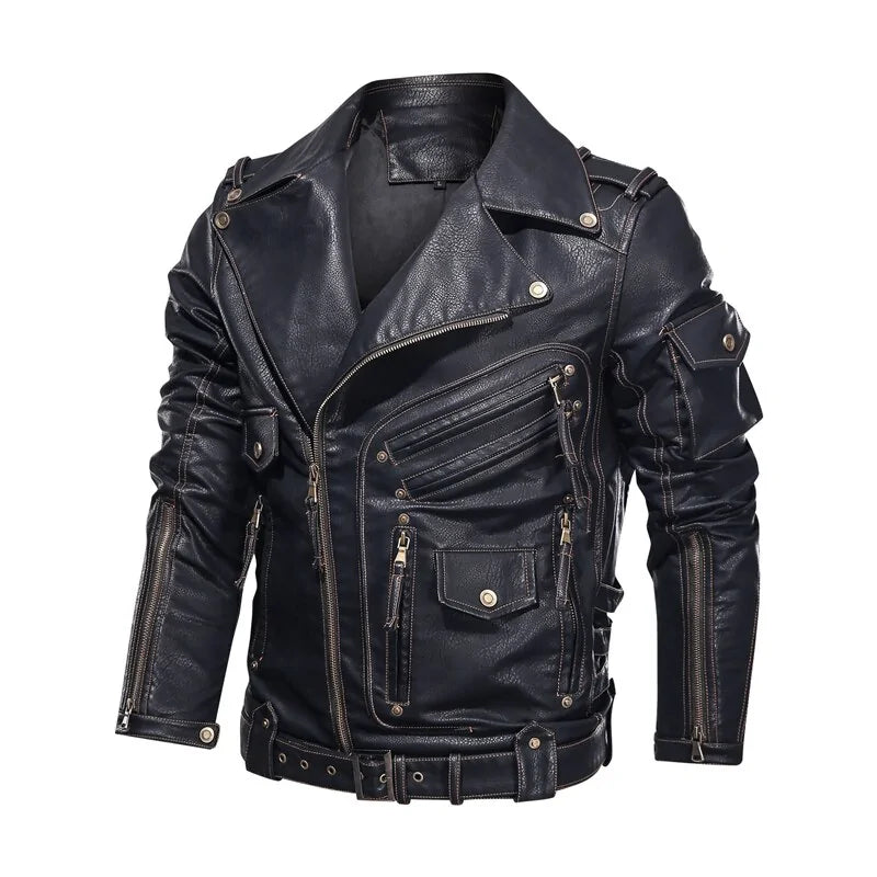 Chaqueta de cuero para hombre