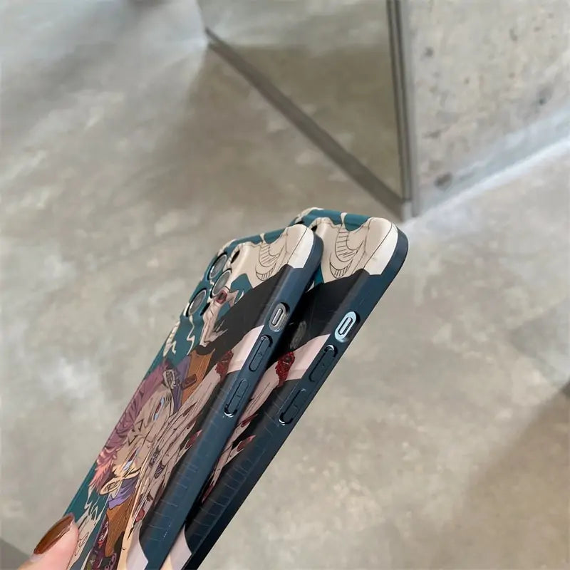 Funda de teléfono con dibujos animados de anime Jujutsu Kaisen para iPhone 14, 13, 12, 11 Pro, X, Xs, Max, XR, bonita y suave