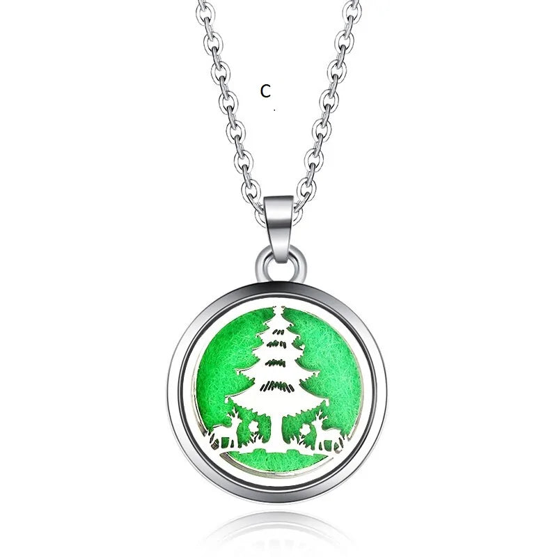 Collar con colgante de aromaterapia y difusor de aceites esenciales