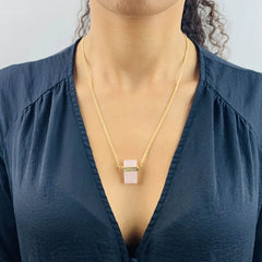 Natural Marble Stone Necklace