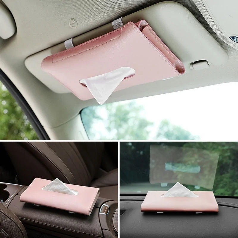 Soporte para caja de pañuelos para parasol de coche: accesorio para coche BMW