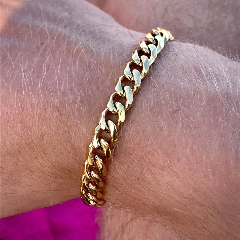 Pulsera de cadena cubana de moda para hombre 2022