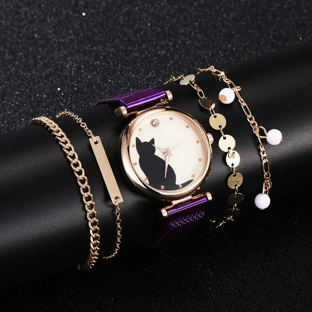 Conjunto de reloj de moda para mujer