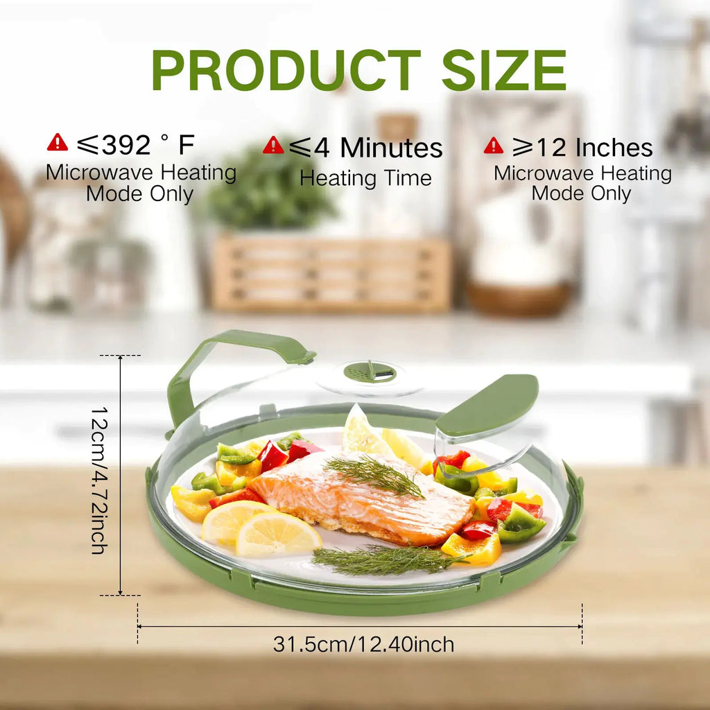 Tapa protectora para alimentos en microondas