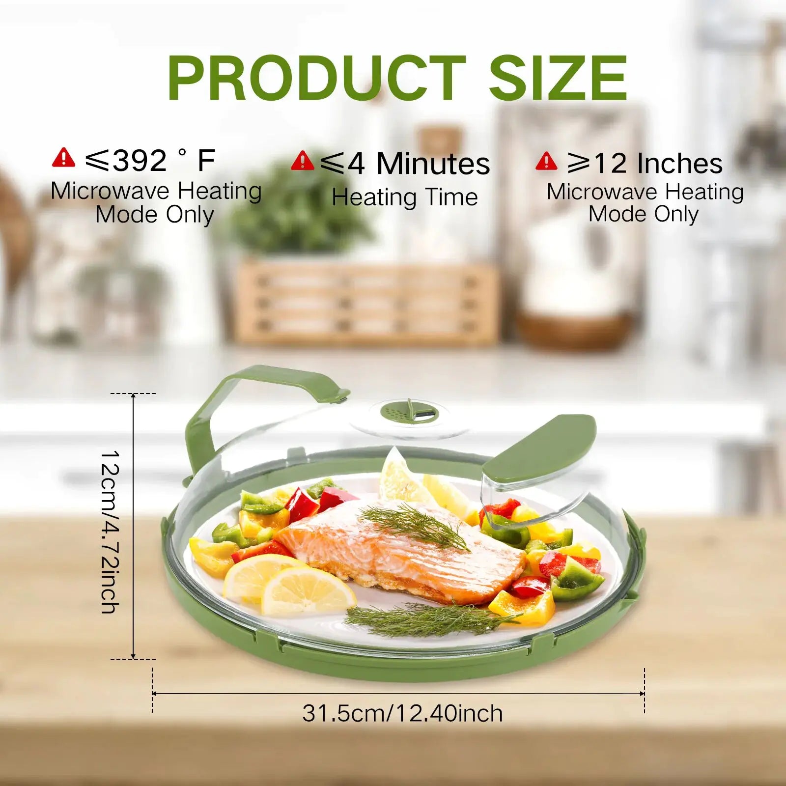 Tapa protectora para alimentos en microondas