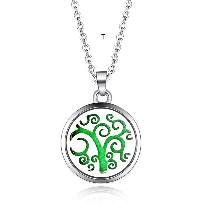 Collar con colgante de aromaterapia y difusor de aceites esenciales