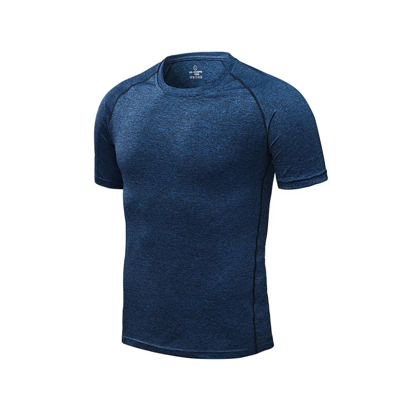 Camisetas de running de compresión de secado rápido para hombre: ropa deportiva para fitness y fútbol