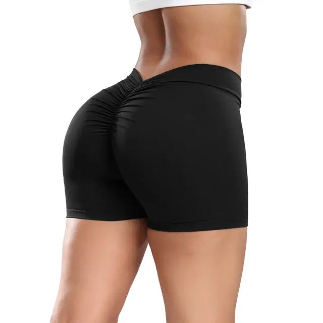 Pantalones cortos de yoga con cordón lateral