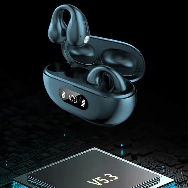 AudiClip - Auriculares inalámbricos de conducción ósea con clip para la oreja