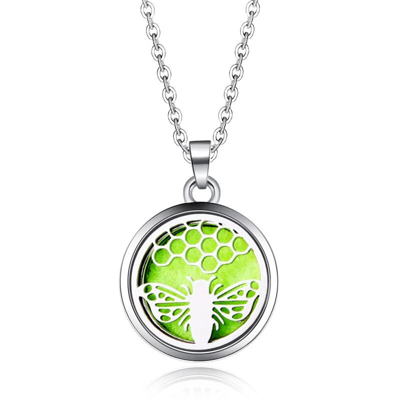 Collar con colgante de aromaterapia y difusor de aceites esenciales