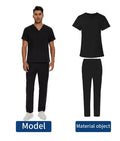 Uniforme médico con cuello en V para hombre