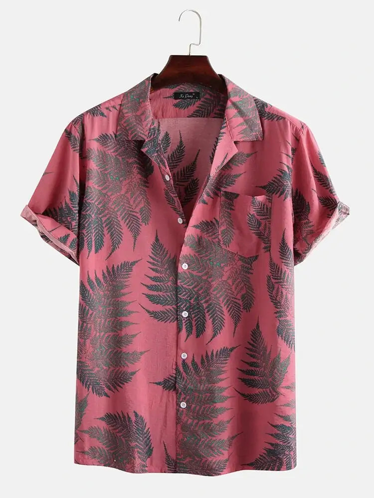 Camisa hawaiana informal para hombre
