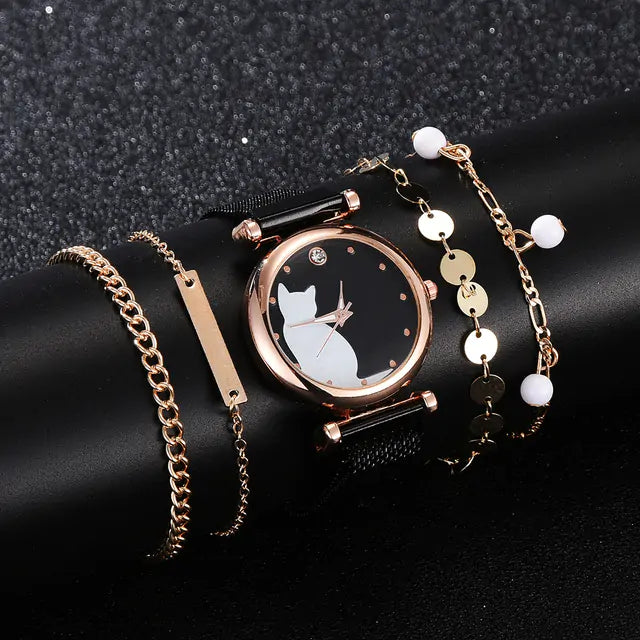 Conjunto de reloj de moda para mujer