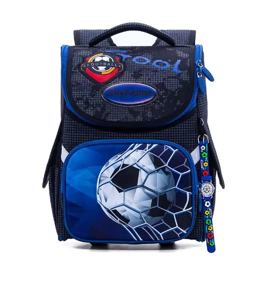 Mochila ortopédica de fútbol 3D para niños