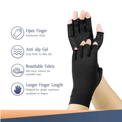 Copper Arthritis Compression Gloves: Pain Relief