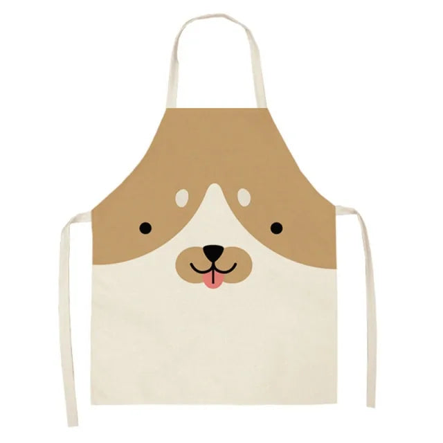 Delantal impermeable con estampado de animales de dibujos animados