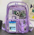 Mochila transparente resistente para la escuela y viajes