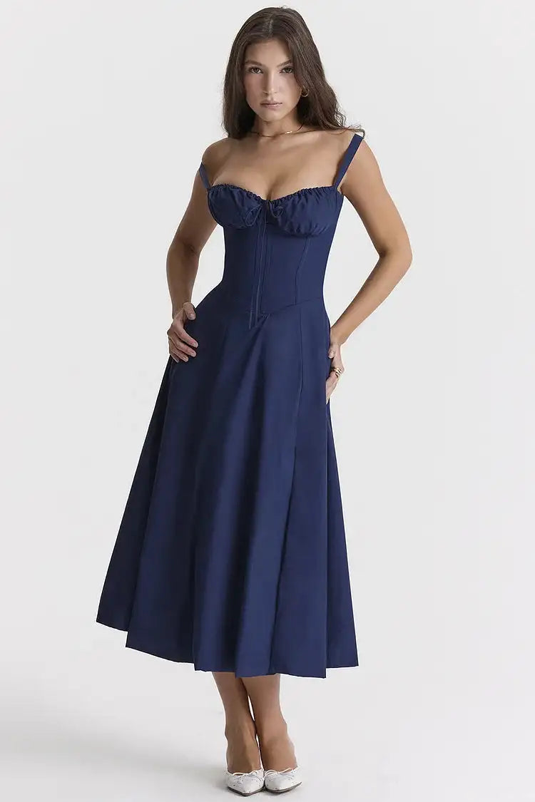 Vestidos plisados ​​vintage elegantes