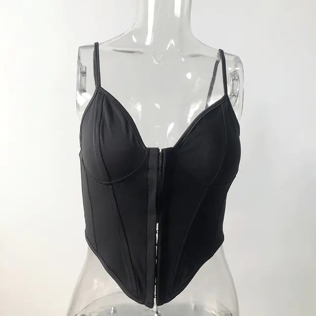 Top corto sexy de fiesta con tirantes finos