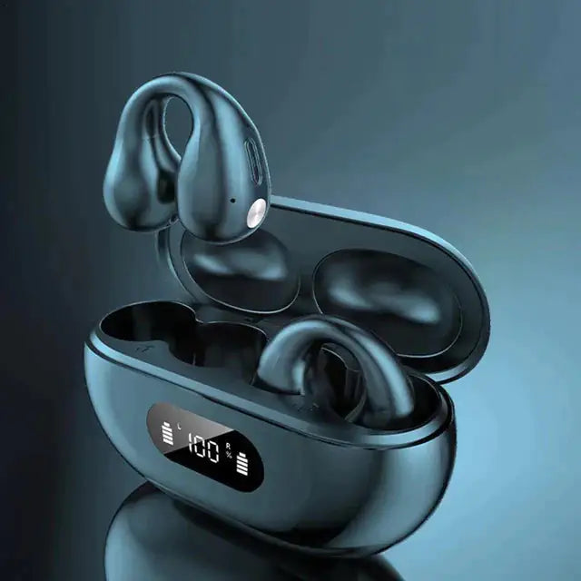 AudiClip - Auriculares inalámbricos de conducción ósea con clip para la oreja