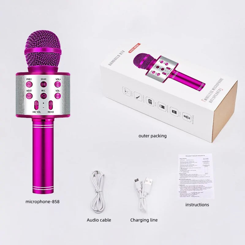 Micrófono inalámbrico de karaoke con Bluetooth